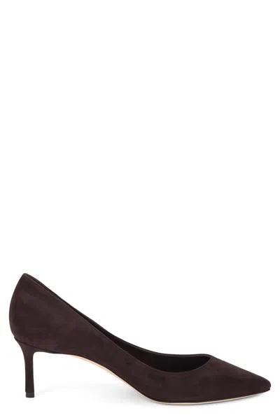 Jimmy Choo Décolleté Pumps With Thin Heel In Burgundy