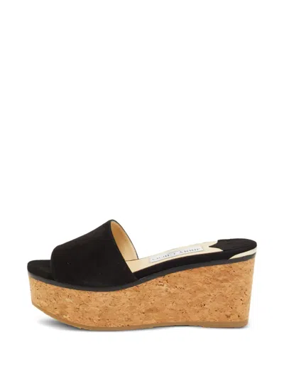 Pre-owned Jimmy Choo Deedee Platform Sandals In Black