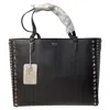 Jimmy Choo Deelan Star Studded Tote Bag In Black Calf Leather In Black
