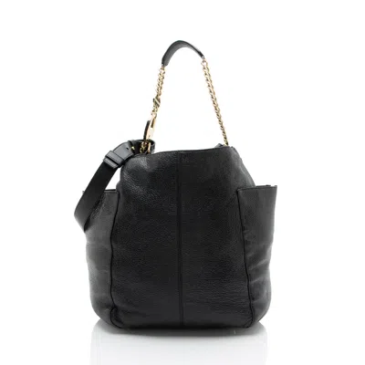 Jimmy Choo Deerskin Anna Hobo In Black