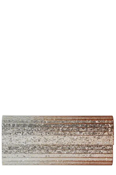 JIMMY CHOO JIMMY CHOO DEGRADE GLITTER ACRYLIC CLUTCH WITH CHAIN STRAP