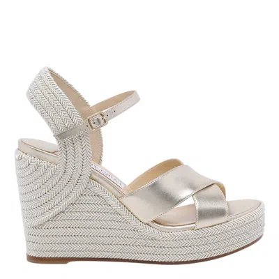 Jimmy Choo Dellena Wedges In Silver