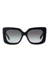 Jimmy Choo Delphie Sunglasses In Black