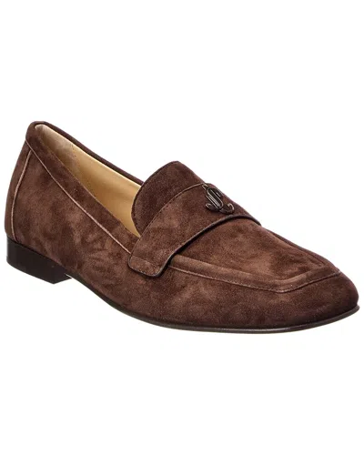 Jimmy Choo Deme Suede Loafer In Brown
