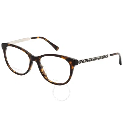 Jimmy Choo Demo Oval Ladies Eyeglasses Jc202 0086 52 In Black