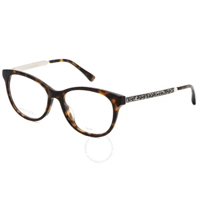 Jimmy Choo Demo Oval Ladies Eyeglasses Jc202 0086 52 In Tortoise