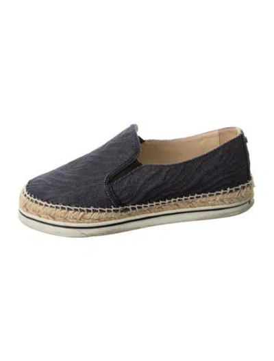 Pre-owned Jimmy Choo Denim Espadrille Sneakers In Blue