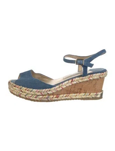 Pre-owned Jimmy Choo Denim Espadrilles In Blue