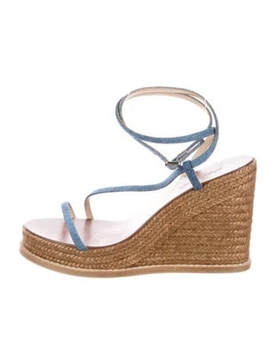 Pre-owned Jimmy Choo Denim Espadrilles In Blue