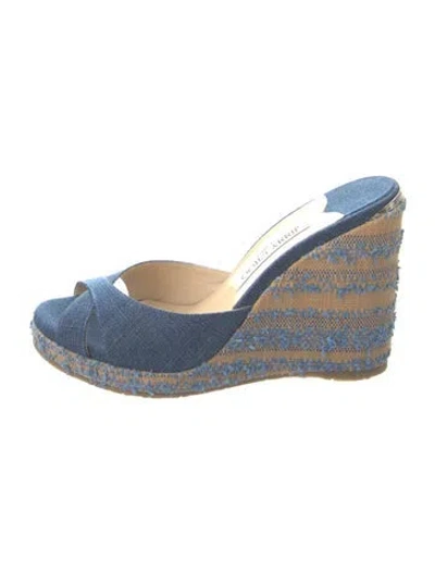 Pre-owned Jimmy Choo Denim Espadrilles In Blue