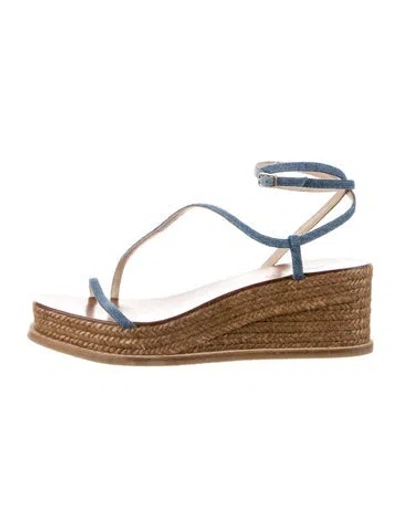 Pre-owned Jimmy Choo Denim Espadrilles In Blue