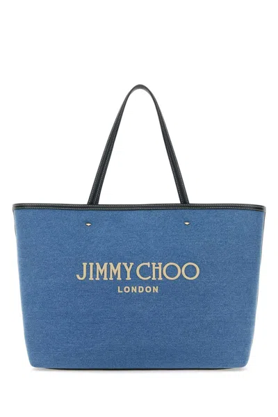 JIMMY CHOO DENIM MARLI/S SHOPPING BAG