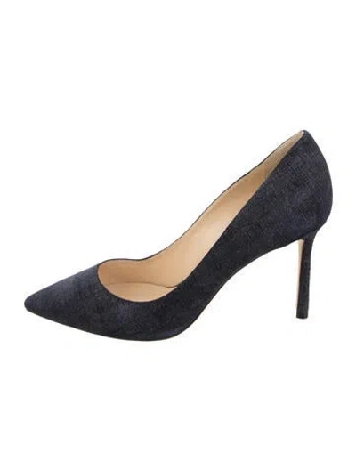 Pre-owned Jimmy Choo Denim Pumps In Blue