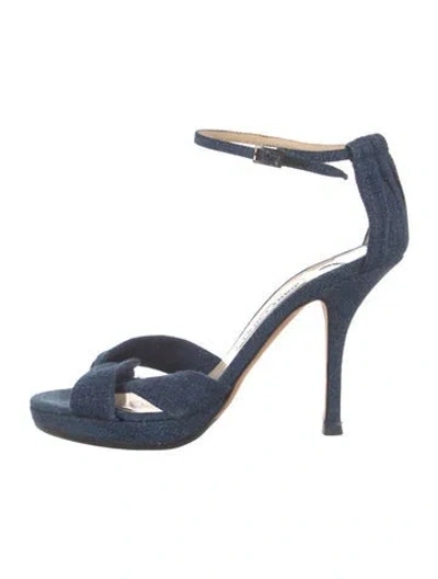 Pre-owned Jimmy Choo Denim Sandals In Blue