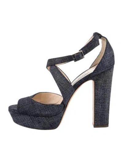 Pre-owned Jimmy Choo Denim Sandals In Blue