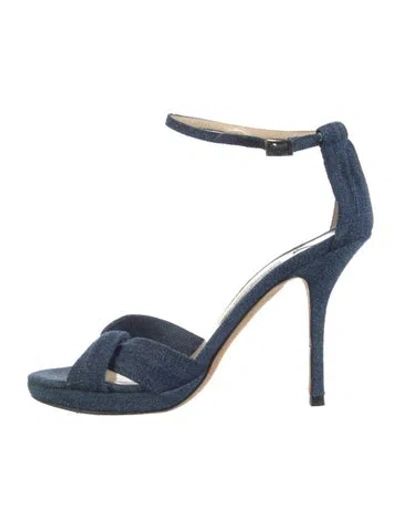 Pre-owned Jimmy Choo Denim Sandals In Blue