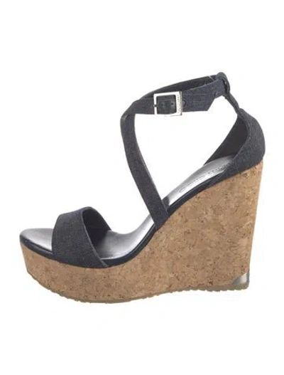 Pre-owned Jimmy Choo Denim Sandals In Blue
