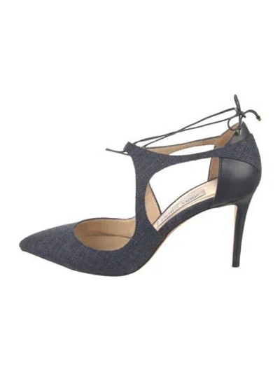 Pre-owned Jimmy Choo Denim Slingback Pumps In Blue