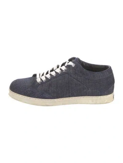 Pre-owned Jimmy Choo Denim Sneakers In Blue