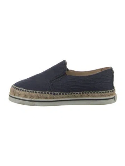 Pre-owned Jimmy Choo Denim Whipstitch Trim Espadrille Sneakers