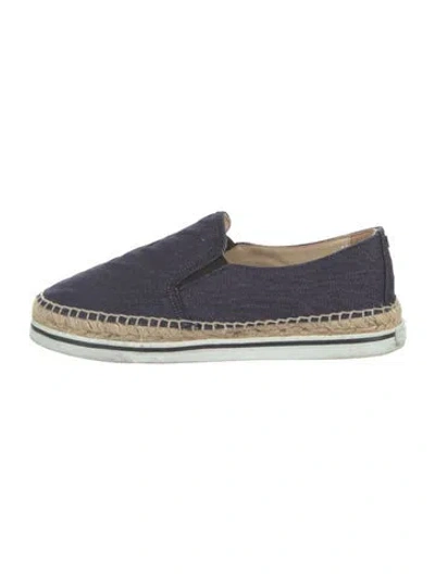 Pre-owned Jimmy Choo Denim Whipstitch Trim Espadrille Sneakers In Blue