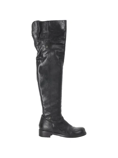 Pre-owned Jimmy Choo Deron Knee-high Boots In Black