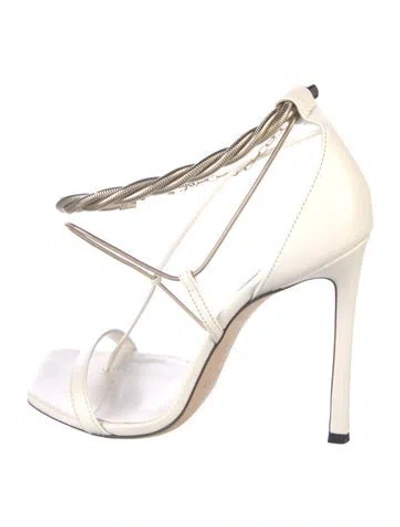Pre-owned Jimmy Choo Designer Size 6.5 Us Leather Sandals