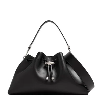 JIMMY CHOO JIMMY CHOO DETACHABLE STRAP LEATHER SHOULDER BAG