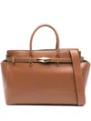 Jimmy Choo Diamond Belted Leather Top-handle Bag