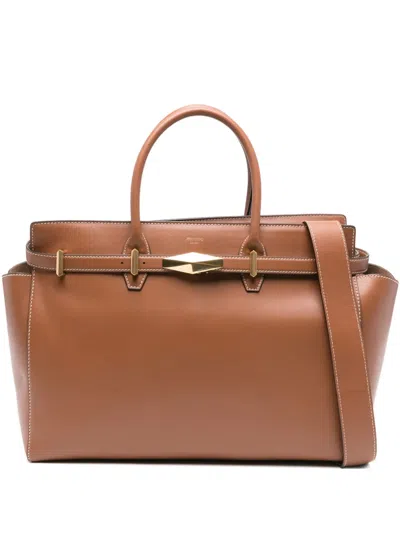 Jimmy Choo Diamond Belted Leather Tote Bag