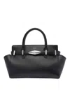 Jimmy Choo Small Diamond Belted Leather Top-handle Bag In Black