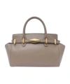 Jimmy Choo Diamond Belted Tote Bag In Gray