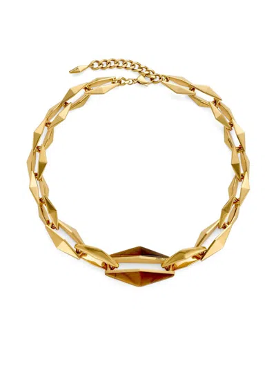 Jimmy Choo Diamond Bracelet In Gold/brown Mix