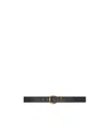 Jimmy Choo Diamond Buckle Belt In Black