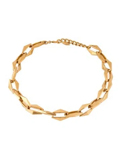 Pre-owned Jimmy Choo Diamond Chain Necklace, 19" In Multicolor