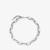 Jimmy Choo 'linkage De Diamant' Necklace In Antique Silver
