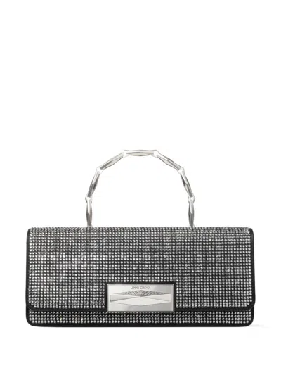 Jimmy Choo Diamond Chain Tote Bag In Schwarz