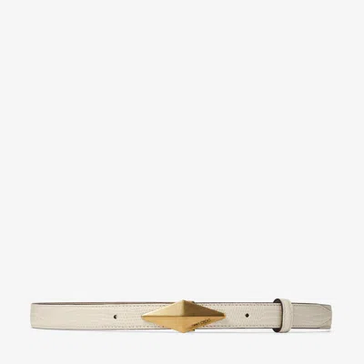 Jimmy Choo Diamond Clasp Belt In Bamboo/gold