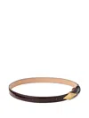 Jimmy Choo Diamond Clasp Belt In Brown