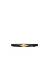Jimmy Choo Diamond Clasp Belt In Black