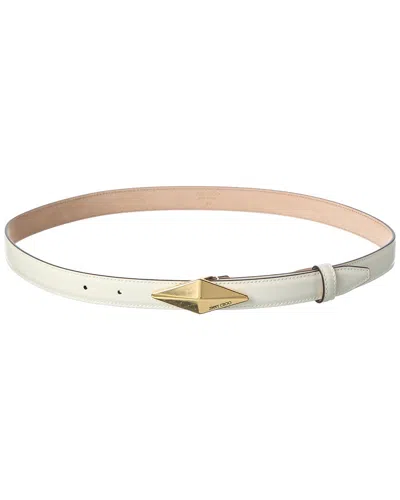 Jimmy Choo Diamond Clasp Leather Belt In Multi