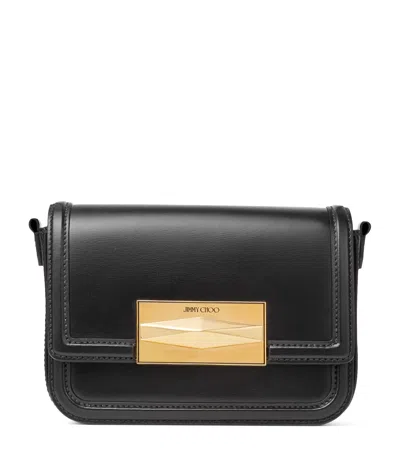 Jimmy Choo Calfskin-blend Cross-body Bag In Black