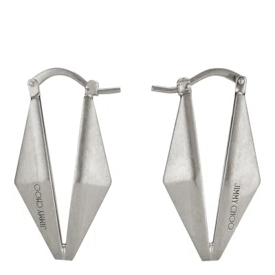 Jimmy Choo Diamond Earrings In Metallic