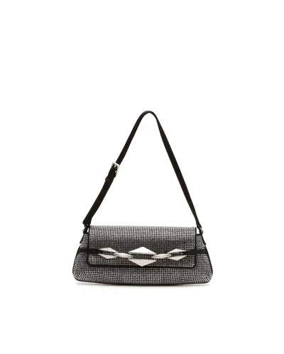 Pre-owned Jimmy Choo Diamond East-west Shoulder Bag In Silver
