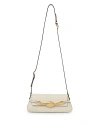 Jimmy Choo Leather Diamond Shoulder Bag In Bamboo/gold