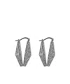 Jimmy Choo Diamond Chain Crystal-embellished Earrings In Silver