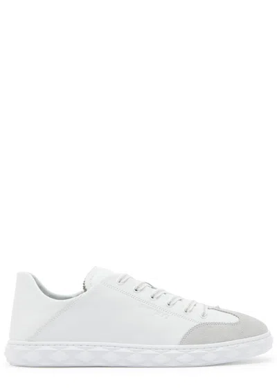 Jimmy Choo Diamond Flex Leather Sneakers In White