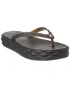 Jimmy Choo Diamond Embossed Rubber Platform Flip Flops In Black