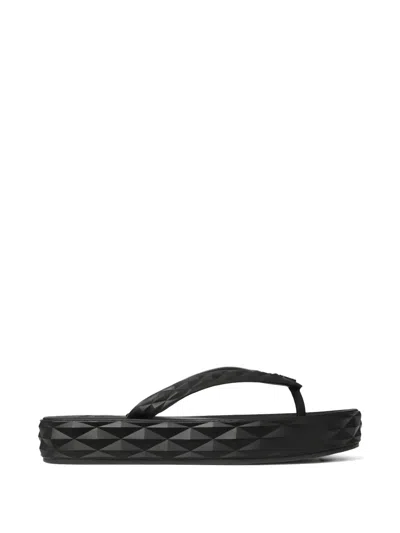 Jimmy Choo Diamond Flip-flops In Black