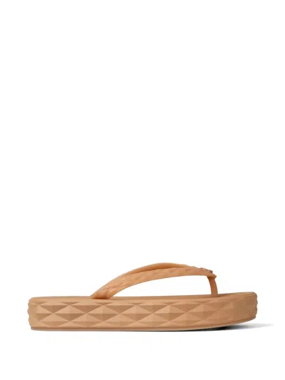 Jimmy Choo Diamond Flip-flops In Brown